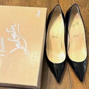 Authentic Christian Louboutin black  patent leather stilettos 39